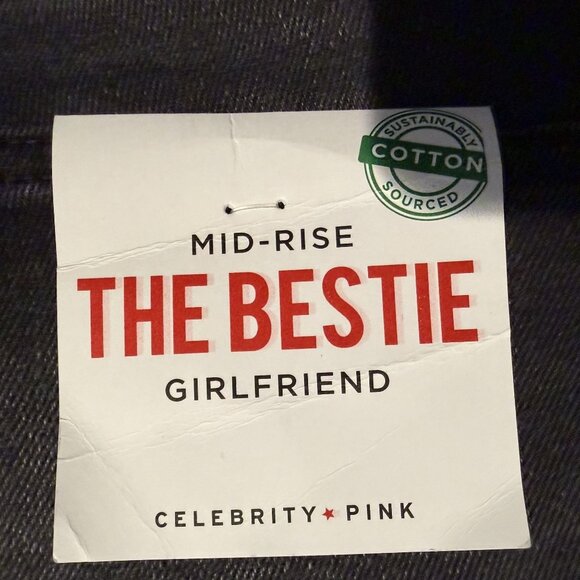 NWT Celebrity Pink The Bestie Mid-Rise Girlfriend Jeans 5/27 Sustainably Sourced - Picture 9 of 14